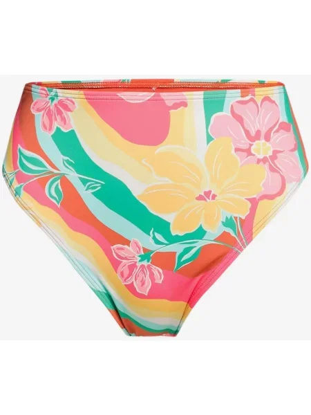Dół od bikini Billabong Chasing Sun Rise dla kobiet w kolorze pomarańczowym żółtym i zielonym S pomarańczowe