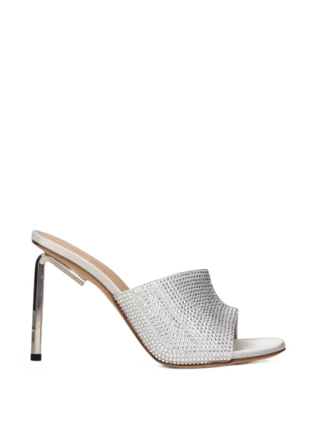 Sandale Off-white din satin alb
