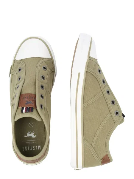 MUSTANG Slip-on obuv kaki biela