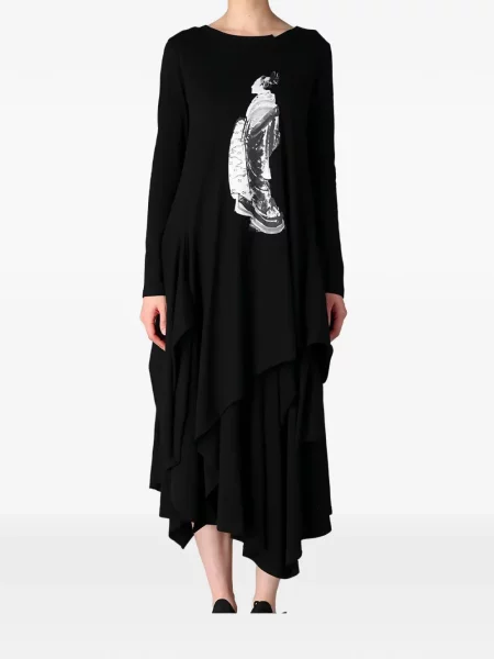 Rochie Yohji Yamamoto cu imagine asimetrică negru