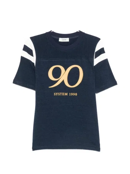 Tricou System cu imagine albastru