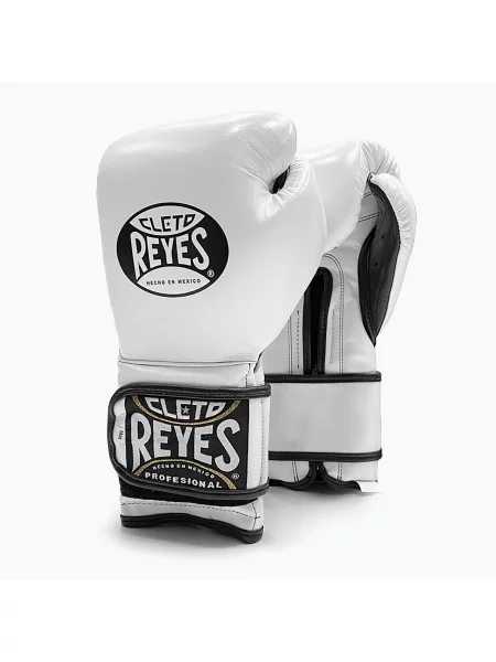 Rękawice bokserskie Cleto Reyes Velcro Sparring white/black białe