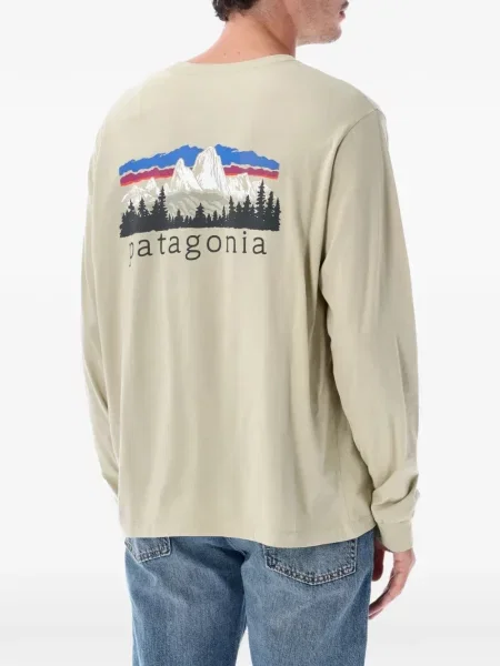 Lung tricou Patagonia cu imagine