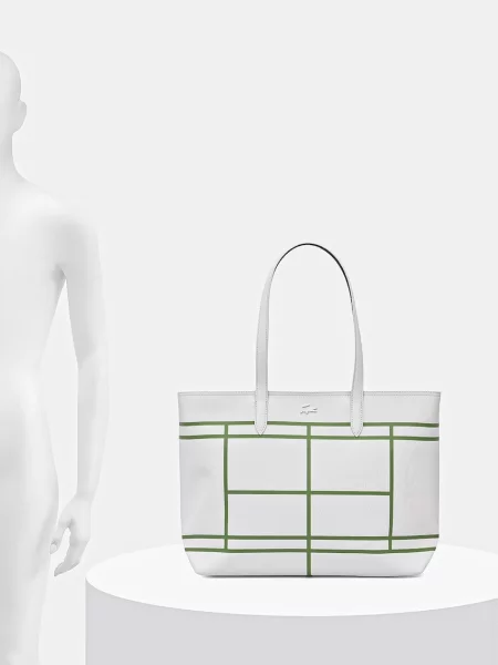 Кожаная сумка шоппер Lacoste