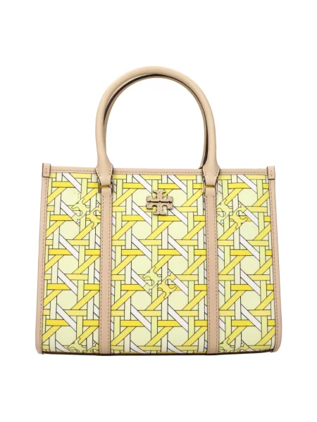 Shopperka Tory Burch skórzana żółta