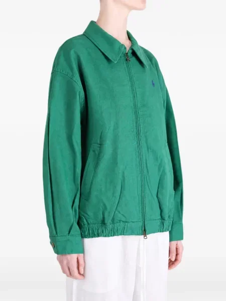 Lung geacă Polo Ralph Lauren cu autograf verde