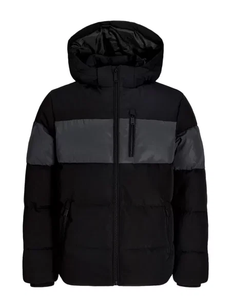 Jack & Jones Junior Geacă de iarnă JJEBecks gri închis negru