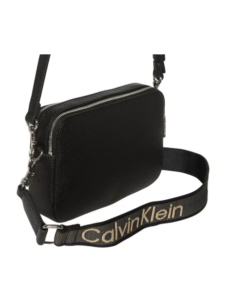 Kabelka Calvin Klein Webbing 2X Strap Camera Bag čierna