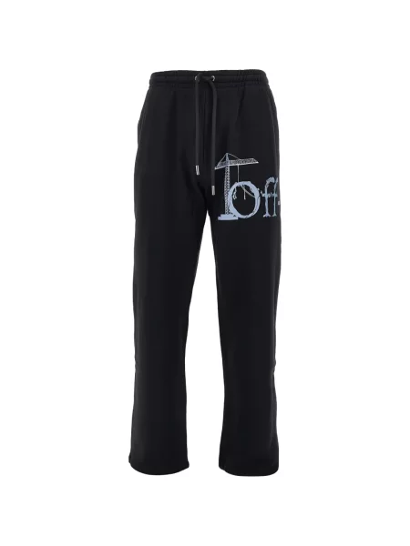 Pantaloni Off-white alergare alb
