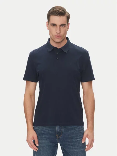 Calvin Klein Polo Supima Granatowy