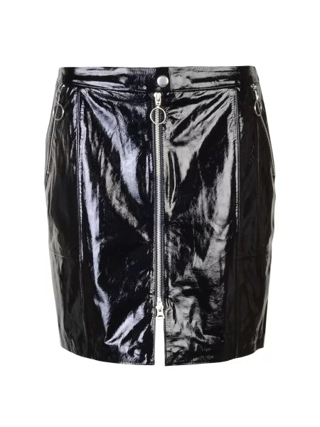 Fustă din piele Gestuz negru