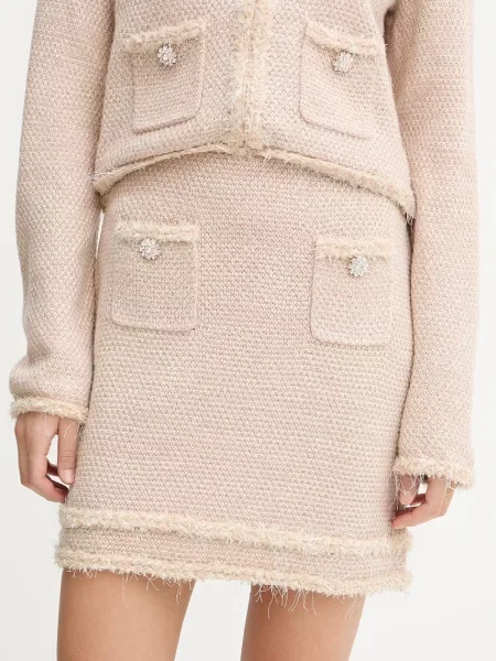 Пола Blugirl Blumarine къса разкроена бежово