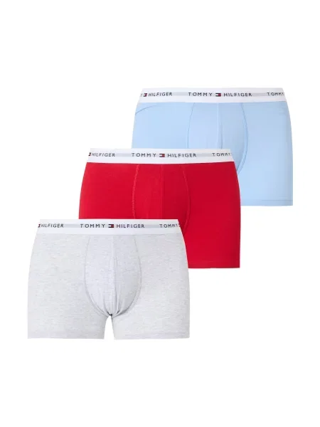 Tommy Hilfiger Underwear Boxeri Essential albastru deschis / deschis / roșu gri