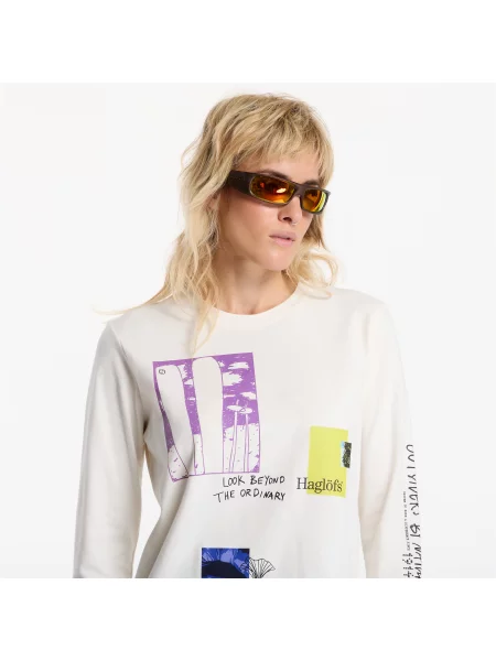 Tricou Haglöfs LS Tee Soft White S alb