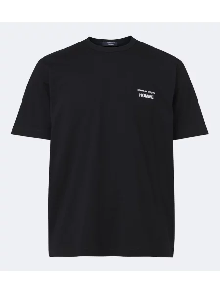 Tricou Comme Des Garçons Homme din jerseu cu autograf negru