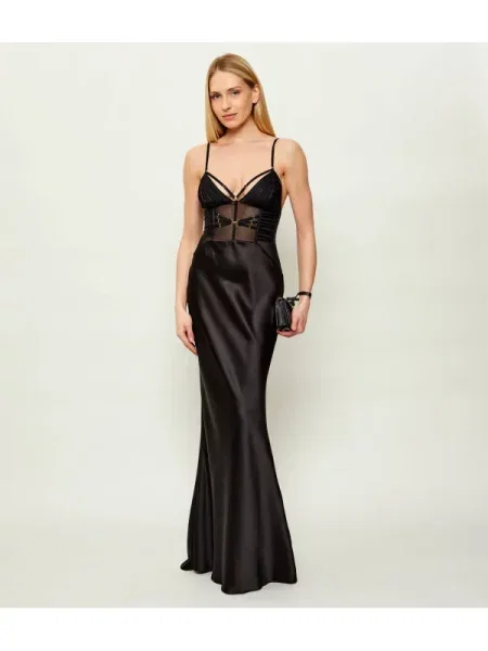 Elisabetta Franchi De satin rochie negru