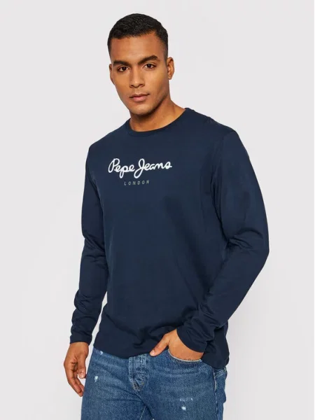 Pepe Jeans Majica z dolgimi rokavi Eggo Mornarsko modra