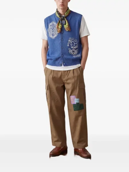 Pantaloni cargo Pas De Mer maro