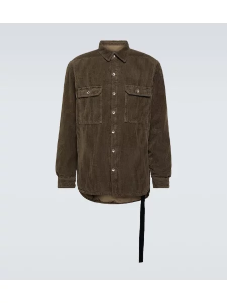 Jakna Drkshdw By Rick Owens iz rebrastega žameta rjava