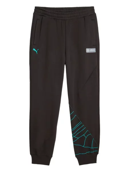 Pantaloni Puma cu imagine alergare negru