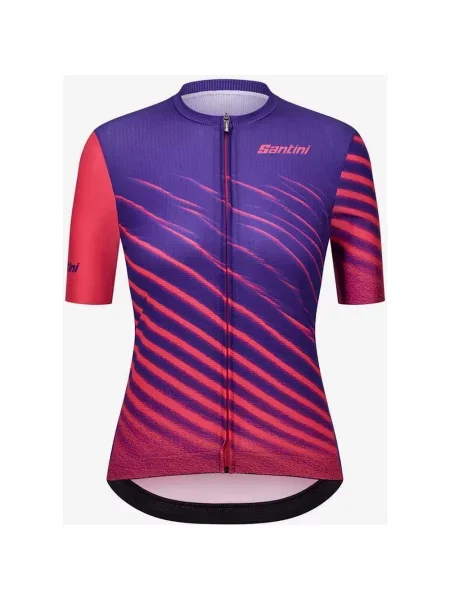 Koszulka rowerowa Santini Astro krótki rękaw różowy S fioletowy