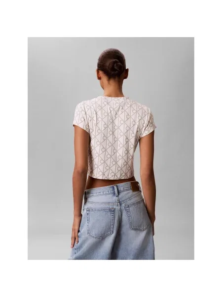 Tricou Calvin Klein Jeans alb