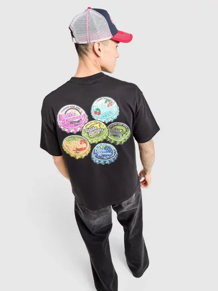 Unlike Humans T-Shirt Capped czarna