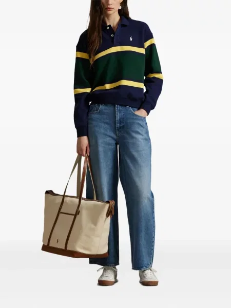 Briaunotas pusiau užtrauktukas zomšinės bokseriai Polo Ralph Lauren balta