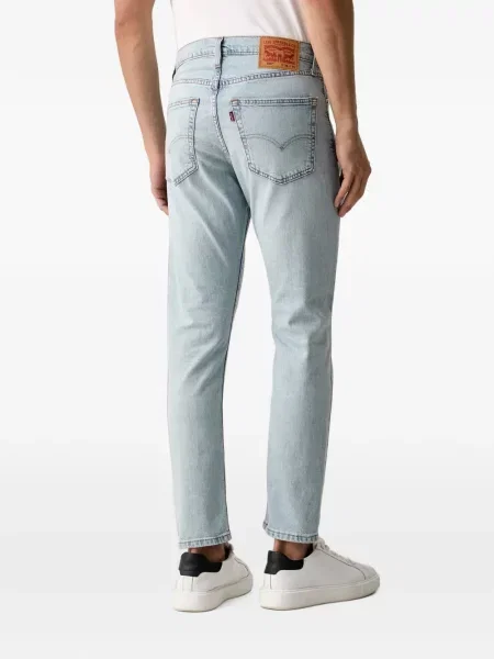 Pantaloni scurți din denim Levi's® din dantelă zdrențuiți cu talie înaltă albastru