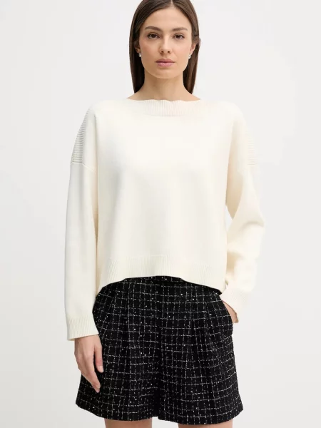 United Colors of Benetton pulover din amestec de lână bej