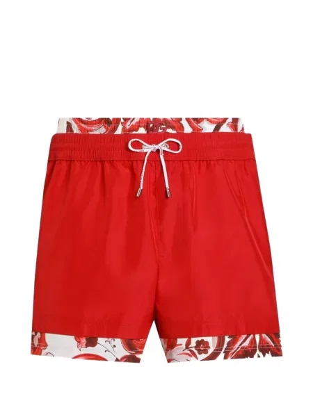 Slip de baie Dolce & Gabbana cu imagine roșu