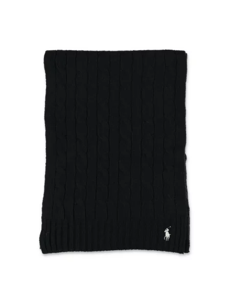 Szal Polo Ralph Lauren z nadrukiem klasyczna czarna