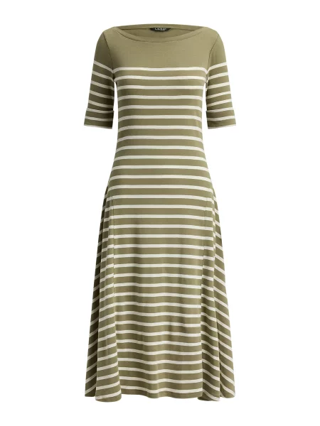 Lauren Ralph Lauren Rochie tricotat oliv / alb verde