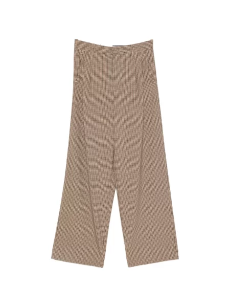Pantaloni White Sand în carouri alb