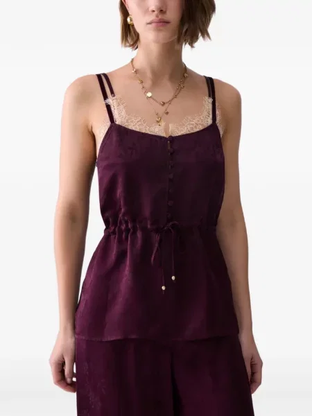 Top Liu Jo din satin violet