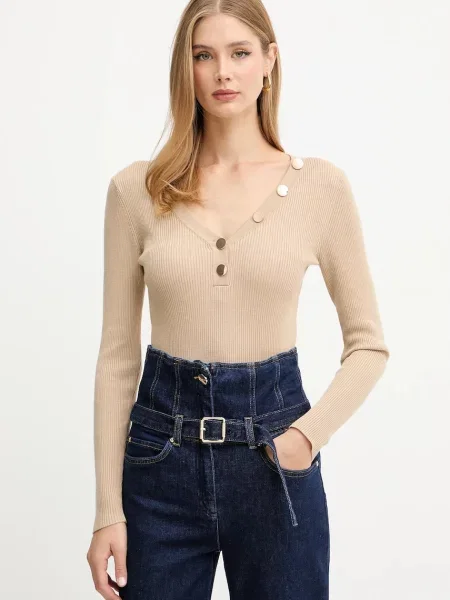 Пуловер Morgan с V-образно деколте черно