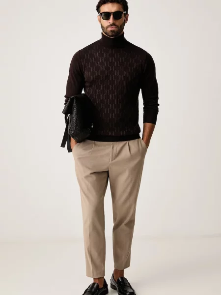 Karl Lagerfeld pulover z volno rjava