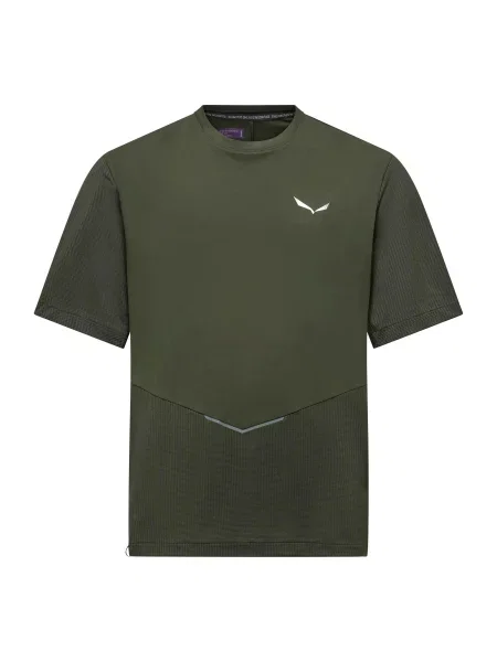 T-shirt Salewa Pedroc Dry'Ton Hybrid zielona