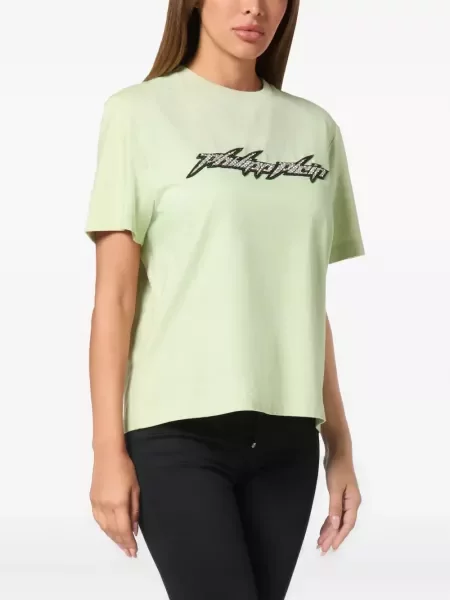 Tricou Philipp Plein din jerseu verde