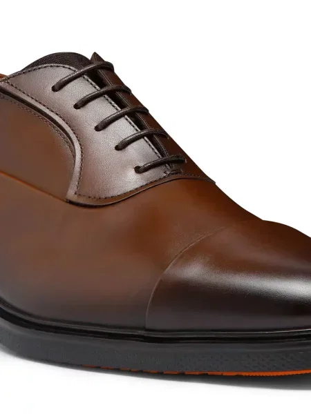 Oxford Santoni din piele maro