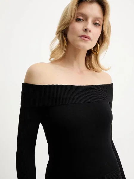 Платье миди Armani Exchange черное