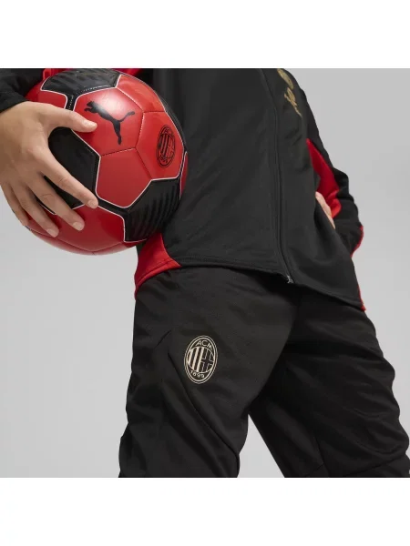PUMA Młodzieżowe spodnie treningowe AC Milan Odzież czarny
