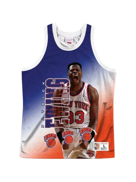 Cămașă Mitchell & Ness din jerseu albastru