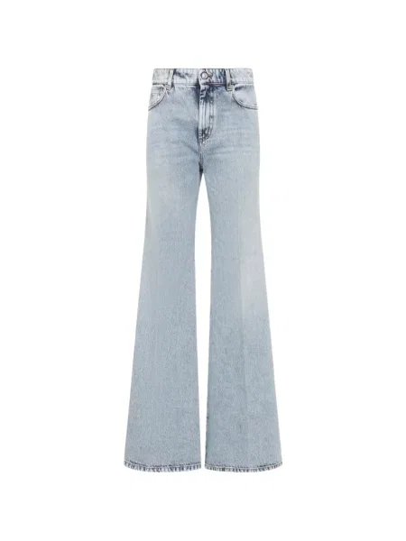 Jeansy dzwony Sportmax dzwony niebieskie