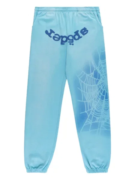 Pantaloni Sp5der alergare albastru
