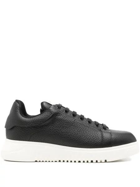 Sneakerși Emporio Armani din piele negru