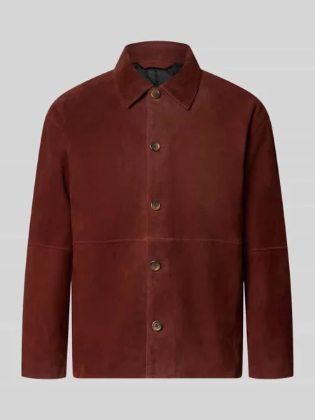 Kurtka skórzana o kroju regular fit z naturalnej koziej skóry model RORY' Selected Homme