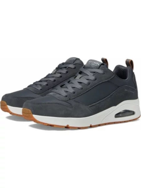 Sneakersy Skechers zamszowe szare