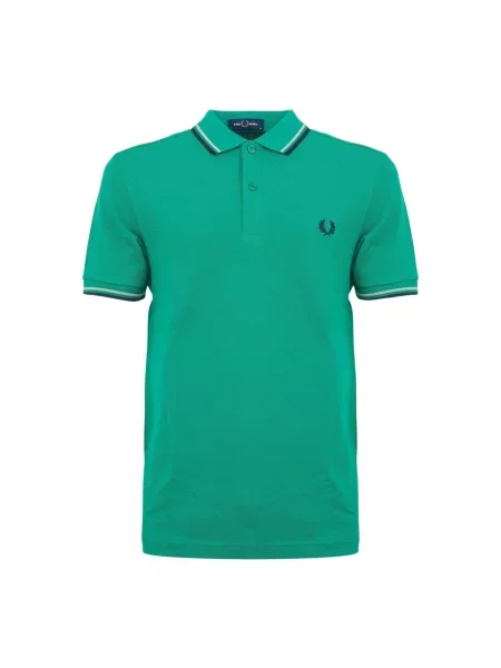 Koszulka polo Fred Perry z paskiem zielona