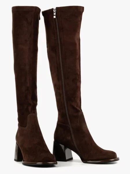 Чоботи LeBERDES замша/текстиль коричневий